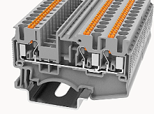 DS2.5-TW-01P-11-00Z(H) Клемма PUSH-IN, 2.5 мм.кв., 3C, серый | код 11040000035 | DEGSON
