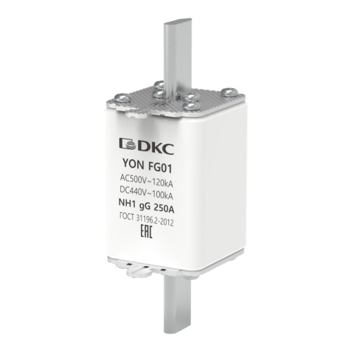 Предохранитель YON ножевого типа FG1 с одинарной индикацией 250А | код 1FG01-0250 | DKC