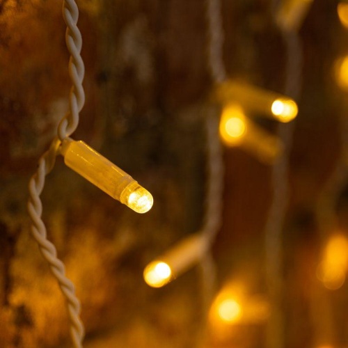 Гирлянда светодиодная Дождь 2х6 м, эффект мерцания, белый провод, 230 В, диоды тёплый белый, 768 LED (партия 2020 - 768 LED) | код 235-396 | Neon-Night фото 2