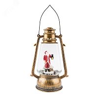 Декоративный LED-фонарь с эффектом снегопада и подсветкой санта-Клаус USB, теплое белое свечение | код 501-066 | Neon-Night