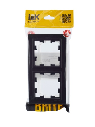 BRITE Рамка 2-местная IP44 РУ-2-БрЧ-44 черный | код BR-M22-44-K02 | IEK фото 6