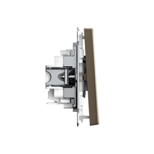 Выключатель 2-кл. ArtGallery 10AX быстрозажим. клем. механизм мокко SE GAL000651S фото 8