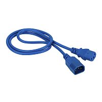 Шнур питания C13-C14, 3х0.75, 220В, 10А, синий, 5 метров | код LAN-PP13/14-5.0-BL | LANMASTER