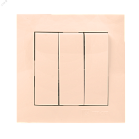 Выключатель 3-кл. СП Валенсия 10А крем. PROxima | код EWV10-024-20 | EKF