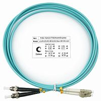 Cabeus FOP-50-LC-ST-3m Шнур оптический duplex LC-ST 50/125 mm OM3 3м LSZH | код 7576c | Cabeus