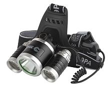 Фонарь аккумуляторный налобный GA-809 5Вт 3SMD CREE High Power Headlamp алюм. | код Б0056111 | Эра
