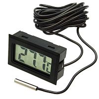 ЖК термометр/гигрометр малогабаритный RUICHI HT-1, LCD 16x35 мм, -50…+110 °С, чёрный, длина кабеля 5 м | код 101596 | Ruichi