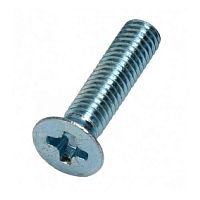 Винт DIN 965 М6х12 потайная голова класс прочности 4.8 покрытие цинк | код DIN965-М6х12 | Крепдил