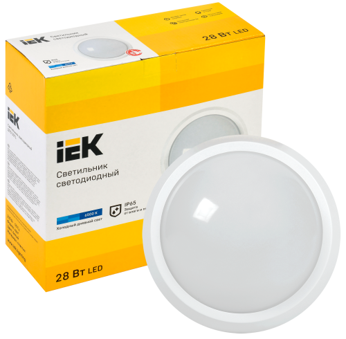 Светильник светодиодный ДПО 5071 28Вт 6500К IP65 круг белый | код LDPO0-5071-28-6500-K01 | IEK фото 2