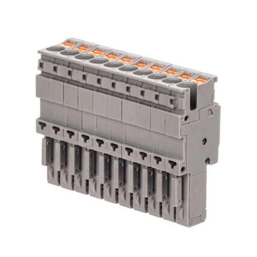 Штекер зажим push-in 10 точек подключения 2.5кв.мм сер. DKC VPR-P-2.5-10 Штекер зажим push-in 10 точек подключения 2.5кв.мм сер. DKC VPR-P-2.5-10