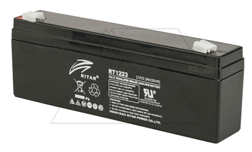 Батарея аккумуляторная Ritar RT1223, F1, 12V/2.3Ah, 62(68)x177x35 HxLxW, 0.85kg, 6-8 лет | код RT1223 | HAC