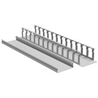 Органайзер кабельный с крышкой 2U, глубина 60 мм, для 19'' IT-корпусов ДКС серии STI/CQE, RAL7035 | код R5CP1962HE | DKC