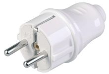 Вилка прямая с заземлением, 16А IP20, белый, EVP10-16-01-K01 | код. EVP10-16-01-K01 | IEK