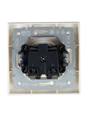 BRITE Роз. без з/к/ш 10А в сб. РСР10-1-0-БрЖ жемч. IEK | код BR-R10-10-K36-F | IEK фото 2