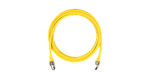 Коммутационный шнур NIKOMAX S/FTP 4 пары, Кат.8 (Класс I), 2000МГц, 2хRJ45/8P8C, T568B, заливной, с защитой защелки, многожильный, BC (чистая медь), 24AWG (7х0,195мм), LSZH нг(А)-HFLTx, желтый, 5м | код NMC-PC4SI55B-050-C-YL | NIKOMAX Серия