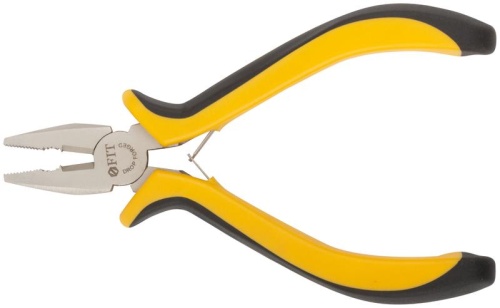 Плоскогубцы комбинированные "мини" Профи никелированное покрытие черн.-желт.мягк. ручки 125мм FIT 51632 фото 4 Плоскогубцы комбинированные "мини" Профи никелированное покрытие черн.-желт.мягк. ручки 125мм FIT 51632 фото 4