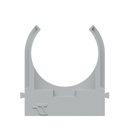 Держатель для труб (клипса) KM-KKPM-32 d32мм для прямого монтажа сер. (уп. 50шт) КМ LO67233