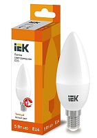 Лампа светодиодная ECO C35 свеча 5Вт 230В 3000К E14 | код. LLE-C35-5-230-30-E14 | IEK