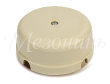 Коробка распределительная фарфоровая D80мм, h43мм, IP20, цвет - слоновая кость, ТМ МЕЗОНИНЪ | код GE70236-02 | МЕЗОНИНЪ