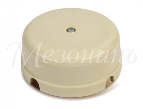 Коробка распределительная фарфоровая D80мм, h43мм, IP20, цвет - слоновая кость, ТМ МЕЗОНИНЪ | код GE70236-02 | МЕЗОНИНЪ