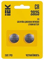 Элемент питания дисковый литиевый CR2025 (блист.2шт) | код ABT-CR2025-OP-L02 | IEK