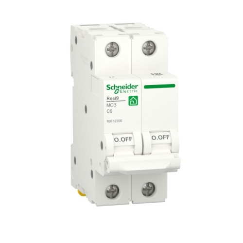 RESI9 АВТОМАТИЧЕСКИЙ ВЫКЛЮЧАТЕЛЬ (АВ) С 6А 2P 6000A | код R9F12206 | SCHNEIDER ELECTRIC