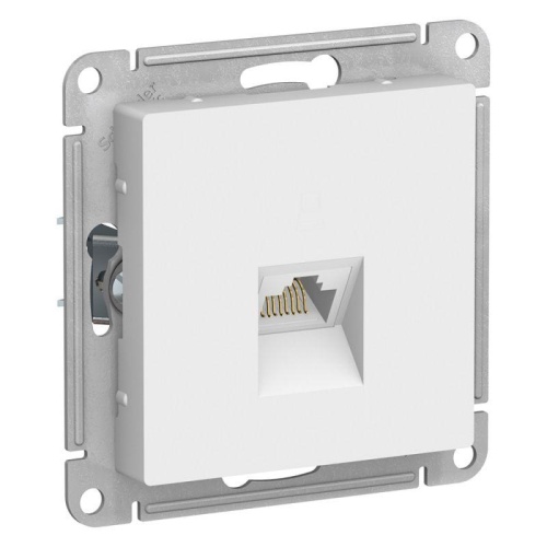 ATLASDESIGN РОЗЕТКА компьютерная RJ45, кат. 6A, механизм, БЕЛЫЙ | код. ATN000186 | Schneider Electric