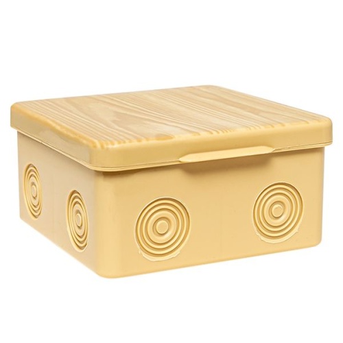 Коробка распаячная КМР-030-034 пылевлагозащищенная без мембранных вводов (100х100х55) светлое дерево PROxima | код plc-kmr-030-034-s | EKF фото 2