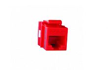 Модуль розеточный Keystone категории 5e UTP 1xRJ45 T568A/B красный | код. 16B-U5-03RD | Eurolan