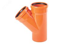 Тройник наружной канализации 400x160 мм. 87 градусов | код 2481141 | Хемкор