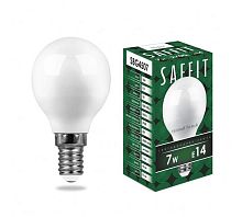 Лампа светодиодная LED 7вт Е14 теплый матовый шар (SBG4507) | код 55034 | SAFFIT