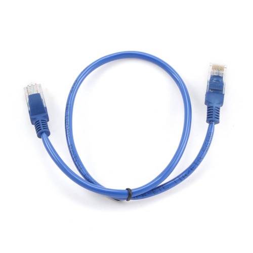 Патч-корд UTP Cablexpert PP12-0.5M/B кат.5e, 0.5м, литой, многожильный (синий) | код PP12-0.5M/B | Cablexpert