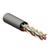 Кабель витая пара U/UTP кат.5E 4 пары 24 AWG solid внешн. LDPE черн. TERACOM PRO | код TRP-5EUTP-04PE-BK-OUT3 | EKF