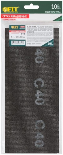 Сетки шлифовальные, нейлоновая основа, 120х280 мм, 10 шт Р 40 | код 38291 | FIT фото 3 Сетки шлифовальные, нейлоновая основа, 120х280 мм, 10 шт Р 40 | код 38291 | FIT фото 3