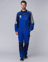 Костюм Формула (ткань Смесовая,240) полукомбинезон, васильковый темно-синий светло-серый 52-54 182-188 | код 87477837 | Факел