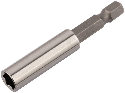 Адаптер для бит магнитный фиксатор хвостовик CrV сталь 60мм FIT 57604 фото 2