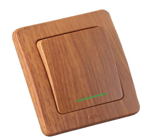 Выключатель одноклавишный скрытый с индикацией дуб 10А | код ВС10-312-05 | HEGEL Выключатель одноклавишный скрытый с индикацией дуб 10А | код ВС10-312-05 | HEGEL