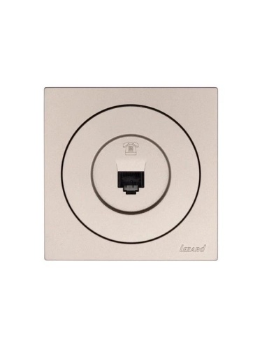 Розетка телефонная СП OSEN RJ11 евро механизм титан LEZARD 743-3788-137 фото 3