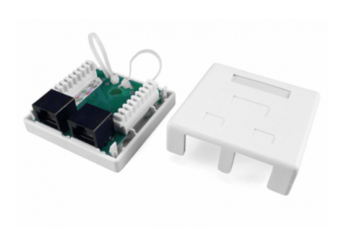 Розетка компьютерная 2-м ОП Dual IDC SB1-2-8P8C-C6-WH RJ45 (8P8C) кат.6