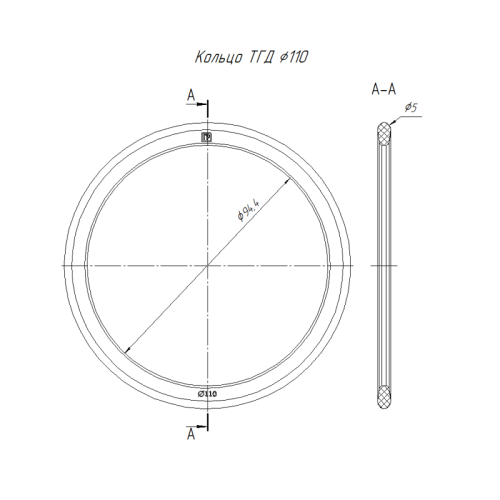 Кольцо уплотнительное для двустенной трубы d110 мм (4шт/200шт уп/кор) Промрукав | код PR13.02765 | ПРОМРУКАВ