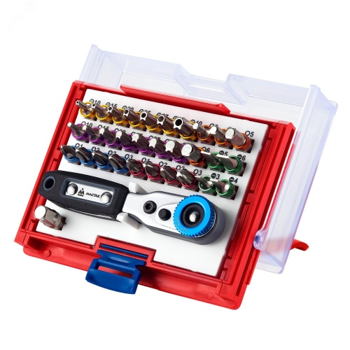 Набор вставок ''бит'' 1/4' TORX HEX PZ PH SLOT 33 предмета | код 058-10033C | Мастак