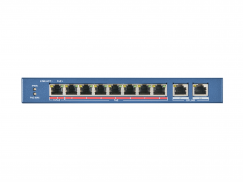 Коммутатор Poe 10 портов неуправляемый 8х100M с грозозащитой 6кВ DS-3E0310P-E/M | код 301801717 | Hikvision