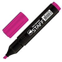 Текстмаркер STAFF STICK, РОЗОВЫЙ, прямоугольный корпус, скошенный наконечник, 1-4 мм, 151499 | код 151499 | STAFF