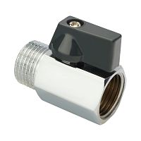 Кран шаровой мини хром ВН 1/2 Н (1318) | код 01318 | AQUALINK