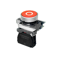 Кнопка плоская красная, маркировка O, 1NС, IP65, металл MTB4-BA41582 | код 137126 | MEYERTEC