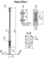 Опора ОГКф-4 (3мм 60/108 фл.190х10 мц. 140 отв. 19х4) гор. оцинк. | код МК 90150 | UMECON