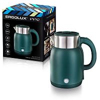 Чайник электрический ELX-KS13-C05 PRO нерж.сталь/пластик 1.6л 220-240В 2000Вт зел. ERGOLUX | код 15331 | Ergolux