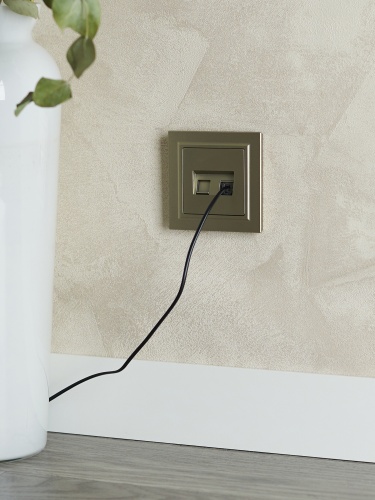 BRITE Розетка компьютерная двойная RJ45 кат.5E РК10-2-БрШ шампань | код BR-K20-1-K37 | IEK фото 4