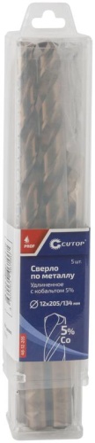Сверло по металлу удлиненное Profi с кобальтом 5%, 12x205 мм (5 шт.) | код 48-12-205 | FIT фото 3