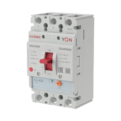 Авт. выкл. YON MGS160 3P 32-40A 25kA | код MGS160M-3TAMF0040 | DKC